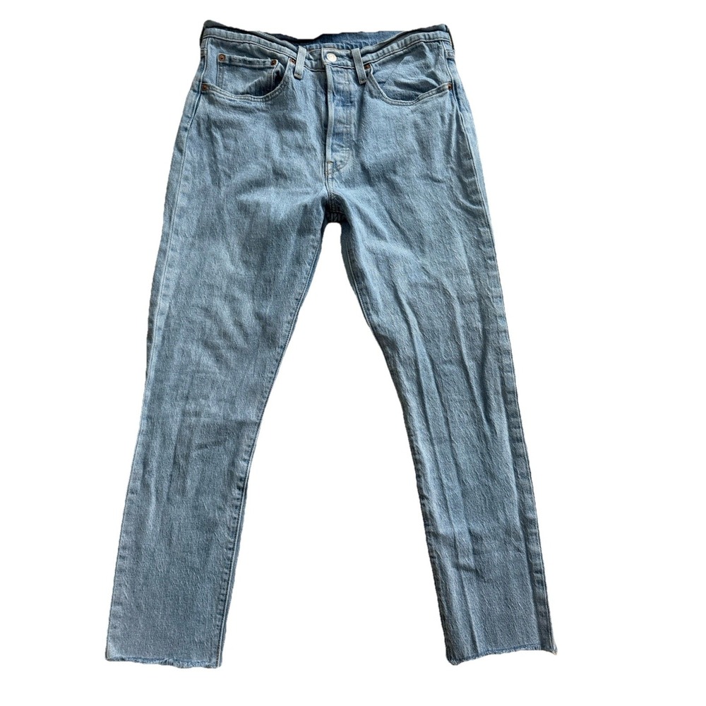 Levi's 501 Woman's Skinny Jeans Raw Hem Buttonfly Ankle Size 30/28‎